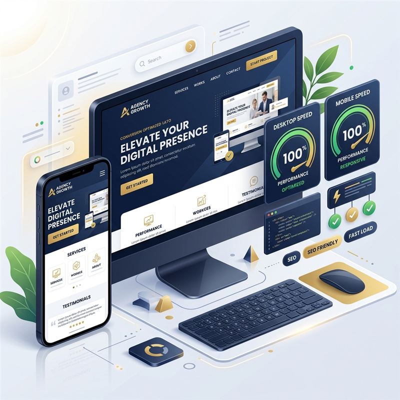 Responsive Webdesign Speed Performance Infografik für Erfurt